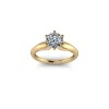 Inel de logodnă din aur galben de 14k, decorat cu piatră de zirconiu - 51