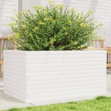 VidaXL Jardinieră de grădină, alb, 90x60x46 cm, lemn masiv de pin