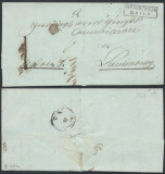 Germany 1851 Postal History Rare Stampless Cover + Content Strasburg DB.506