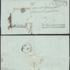Germany 1851 Postal History Rare Stampless Cover + Content Strasburg DB.506