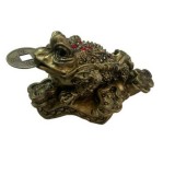 Statueta Feng Shui din rasina cu Raioasa pe monede si ruy, 3,5cm, FS 38