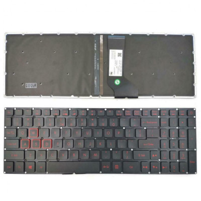 Tastatura Laptop, Acer, Nitro 5 AN515-41, AN515-42, AN515-51, AN515-52, An515-53, N16C7, N17C1, PK132421B00, PK132421A00, iluminata, layout US foto