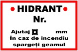 Indicator de semnalizare hidrant cu numar