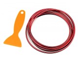 Cumpara ieftin Banda decorativa auto interioara, cauciuc/plastic, 5 x 3 x 1mm, rosu