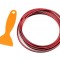 Banda decorativa auto interioara, cauciuc/plastic, 5 x 3 x 1mm, rosu