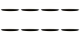 Set farfurii 8 piese, farfurii pizza, opal Negre, diametru 32 cm