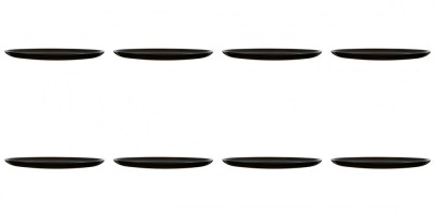 Set farfurii 8 piese, farfurii pizza, opal Negre, diametru 32 cm foto