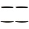 Set farfurii 8 piese, farfurii pizza, opal Negre, diametru 32 cm
