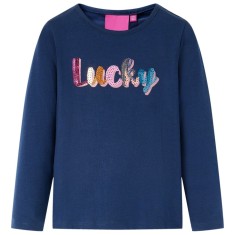 Tricou de copii cu m&acirc;neci lungi, bleumarin 104