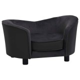 Cumpara ieftin Canapea pentru caini negru 69x49x40 cm, plus/piele ecologica