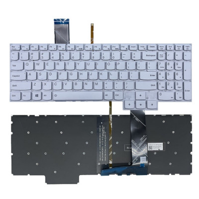 Tastatura Laptop, Lenovo, Legion 5-15IMH05 Type 82AU, iluminata, layout US, alba foto