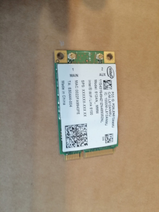 wifi Lenovo N500 3000 4233 G530 Intel 512AN_MMW WiFi Link 5100 Mini PCI-E