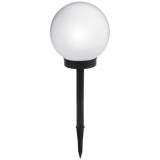 Cumpara ieftin Lampa Solara LED tip Glob Alb/Negru pentru Gradina, Diametru 15cm, Inaltime 40 cm, Lumina Alb Rece