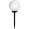 Lampa Solara LED tip Glob Alb/Negru pentru Gradina, Diametru 15cm, Inaltime 40 cm, Lumina Alb Rece
