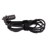 Cablu Antifurt Laptop MYSTYLE Negru, Otel, 2m, Blocare Cifru 4 Rotite, 10000 Combinatii, 2 Chei