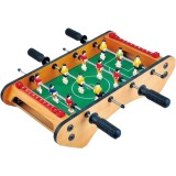 Masa de fotbal cu teren si 12 jucatori flippy, 4 manere, cu tablou pentru scor, din metal, lemn si abs, 37.5 x 21 x 9.5 cm, margini rotunjite, pentru
