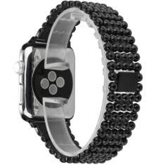 Curea iUni compatibila cu Apple Watch Ultra/SE/8/7/6/5/4/3/2/1, 44mm, Luxury, Otel Inoxidabil, Black