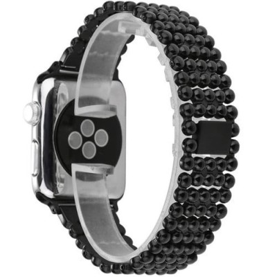 Curea iUni compatibila cu Apple Watch Ultra/SE/8/7/6/5/4/3/2/1, 44mm, Luxury, Otel Inoxidabil, Black foto