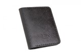 Cumpara ieftin Portcard din piele naturala, lucrat si cusut manual, Orion, Handmade, Negru print ( cusatura neagra ), Produs in Romania, Elyk Creation
