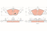 Placute Frana TRW GDB1351 COTEC, Frana Disc, Chevrolet Opel Vauxhall Astra Zafira