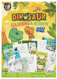 Carte de colorat cu activitati - Dinozaur, Grafix