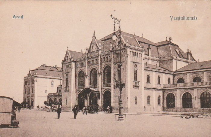 ROMANIA CARTE POSTALA - ARAD - GARA ( 2 )