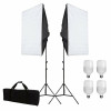 Kit studio foto, 2 x 2m suport trepied, x Softbox cu capac, 4 x 25W 5500k bec, include geanta de transport, Abeststudio