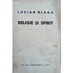 Religie Si Spirit - Lucian Blaga ,559138