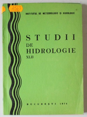 STUDII DE HIDROLOGIE , VOLUMUL XLII , 1974 foto