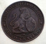 B.703 SPANIA 5 CENTIMOS 1870 OM