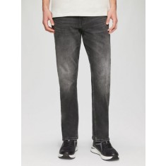 Blugi barbati Pete, croiala Regular Fit, talie medie, Straight Leg, Gri inchis, W34 L32