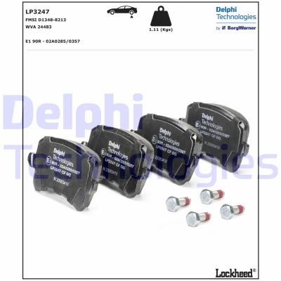 DELPHI LP3247 set placute frana,frana disc foto