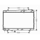 Radiator racire Kia Cerato, 08.2004-01.2007, Motorizare 1, 5 Crdi 66kw Diesel, tip climatizare Cu/fara AC, cutie Manuala, dimensiune 670x375x26mm, Cu