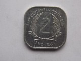 2 CENTS 1987 EAST CARIBBEAN STATES