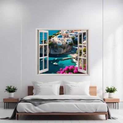 Folie imprimata color pentru decor perete locuinta, dimensiune 125 x 110cm, model: VIEW TO HAVEN 13 foto