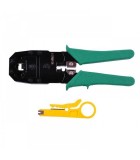 Cleste pentru sertizat universal 4 6 8 contacte RJ10 RJ11 RJ12 RJ45, Rebel