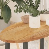 VidaXL Blat de masă maro deschis 80x40x2 cm lemn masiv de stejar oval