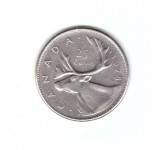 Moneda Canada 25 cents/centi 1978, stare buna, curata