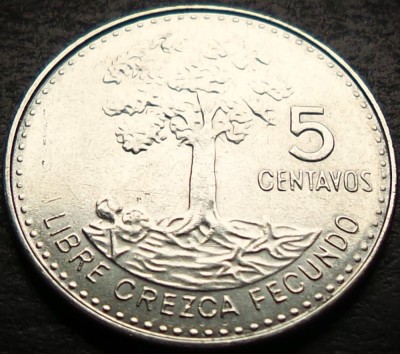 Moneda exotica 5 CENTAVOS - GUATEMALA, anul 2016 * cod 701 A = A.UNC foto