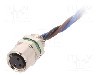Conector M8, 3 pini, clasa etanseitate IP67, BULGIN - PXMBNI08FPF03AFL001