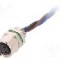 Conector M8, 3 pini, clasa etanseitate IP67, BULGIN - PXMBNI08FPF03AFL001