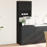 vidaXL Dulap de bucătărie, negru, 60x50x180 cm, lemn prelucrat