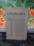 Epigrama, anul I nr. 5, aprilie 1939, buletin al epigramei rom&acirc;nești, 147