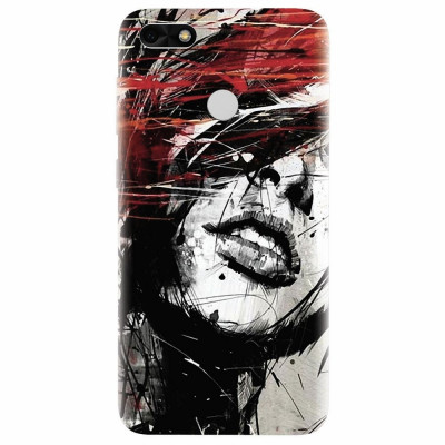 Husa silicon pentru Huawei P9 Lite, Byroglyphics Woman Drawing foto