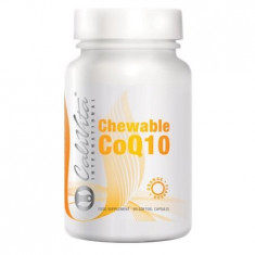 Coenzima Q10 masticabila cu aroma de portocala, Chewable CoQ10 , 60 capsule gelatinoase, CaliVita foto