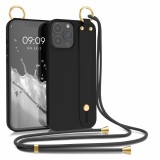 Husa pentru Apple iPhone 13 Pro Max, Silicon, Negru, 56427.01, kwmobile, Textil, Carcasa