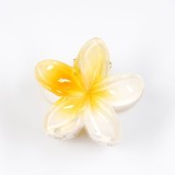 Cleste de par in forma de floare in nuante de alb si galben