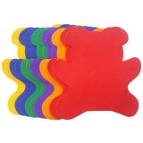 Forme decorative - hartie gumata - urs, 14x15cm, 1mm, diverse culori, set 12 buc, Colorarte