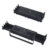 Raft extensibil pentru dus Sapgrc, 12 x 33, 48 cm, plastic, negru