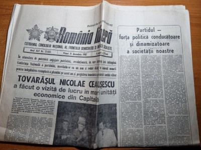 romania libera 11 decembrie 1987-vizita lui ceausescu prin capitala foto